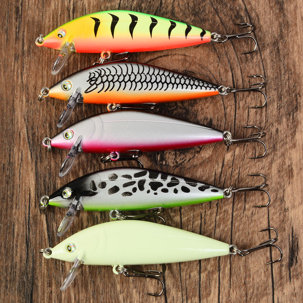 Fishing Lure Accessories - 5pcs Sinking Minnow Wobblers Casting Fishing