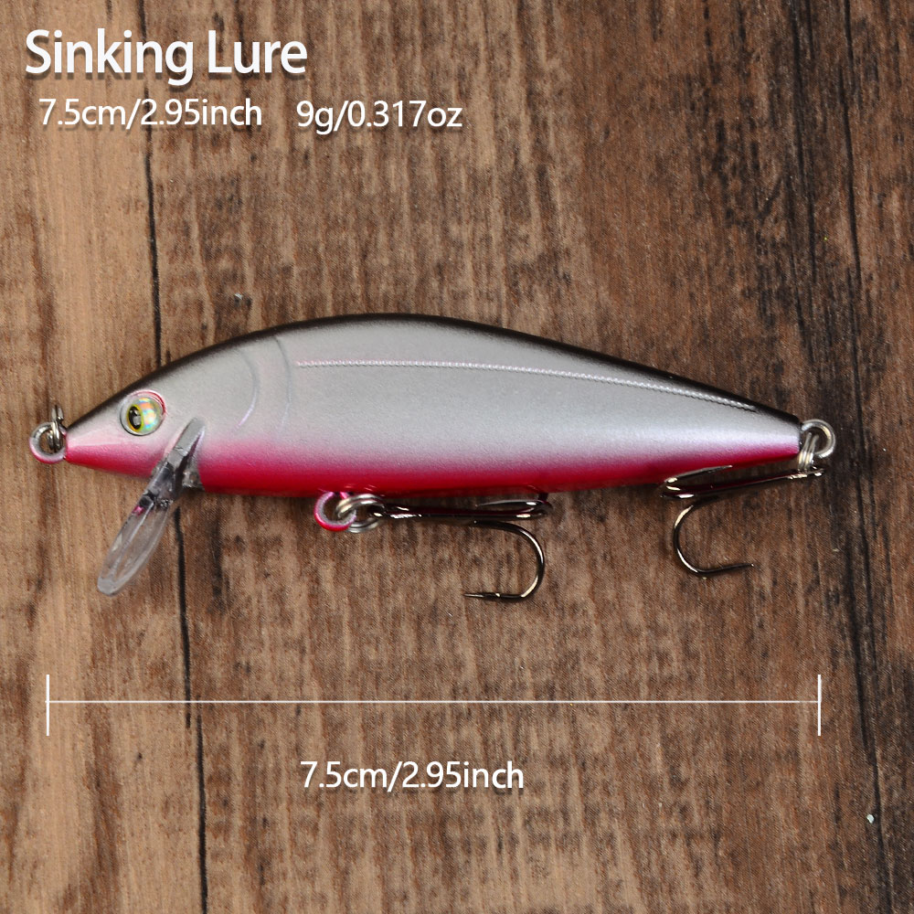 5pcs Sinking Minnow Wobblers C - Fishing Lure Accessories 评论和价格