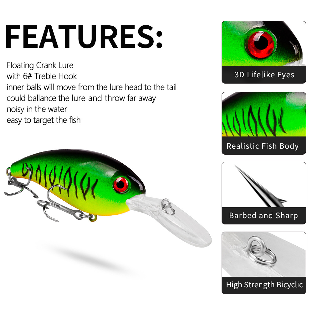 1pcs Crankbait Fishing Lures S - Fishing Lure Crankbait 评论和价格