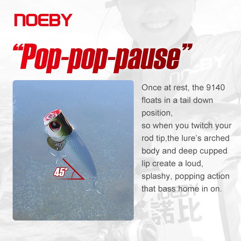 Noeby 105mm 24g Topwater Poppe - Fishing Lure Popper 评论和价格